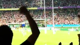【🏈9/28ラグビーＷ杯】日本が強豪アイルランドに歴史的勝利！福岡の逆転トライに大歓声でスタジアムが揺れる映像！（現地ファン映像まとめ・日本19-12アイルランド）