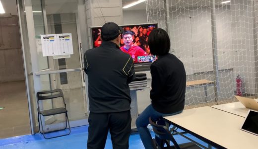 ワールドカップ団体戦 男子準決勝 日本vs中国の試合を見る劉国梁