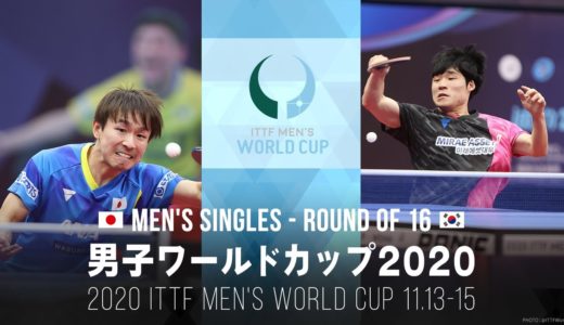 丹羽孝希 vs チャン ウジン｜男子ワールドカップ2020 1回戦