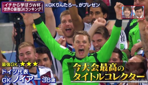 【最強GKランキング】最高峰の跳躍力を持つPKストッパー登場‼第一位は世界最大の守備範囲を誇るあのGK！『FIFA ワールドカップ64　日本のエース伊東純也を日向坂46影山が大解剖SP』