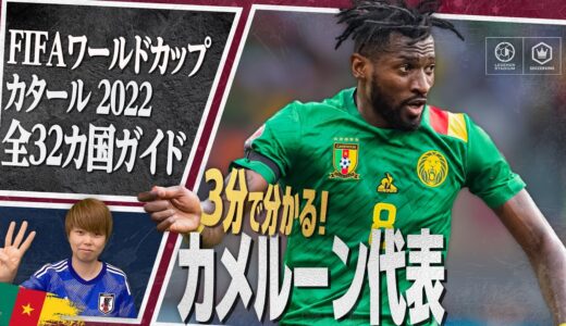 3分で分かる！ カメルーン代表🇨🇲【FIFA ワールドカップ カタール 2022 全32カ国ガイド 28／32】