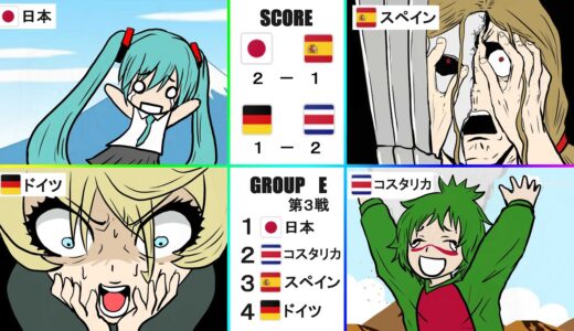 【W杯 グループ E】各国の反応をアニメで再現 | Would Cup GROUP E Fans Reaction Anime