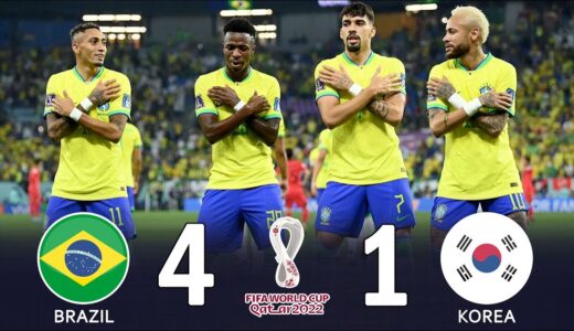 強力攻撃陣が躍動！ブラジルが韓国を圧倒、前半4ゴールで快勝 2022 W杯