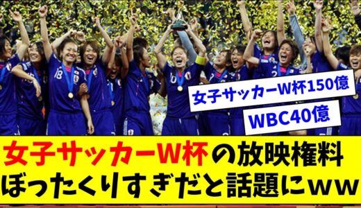 【150億円】女子サッカーＷ杯放映権の価格、どう考えてもぼったくりだと話題にｗｗｗ